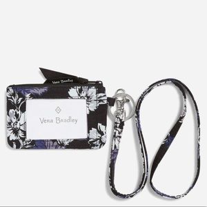 Vera Bradley Factory Style Zip ID & Lanyard Frosted Floral nwt